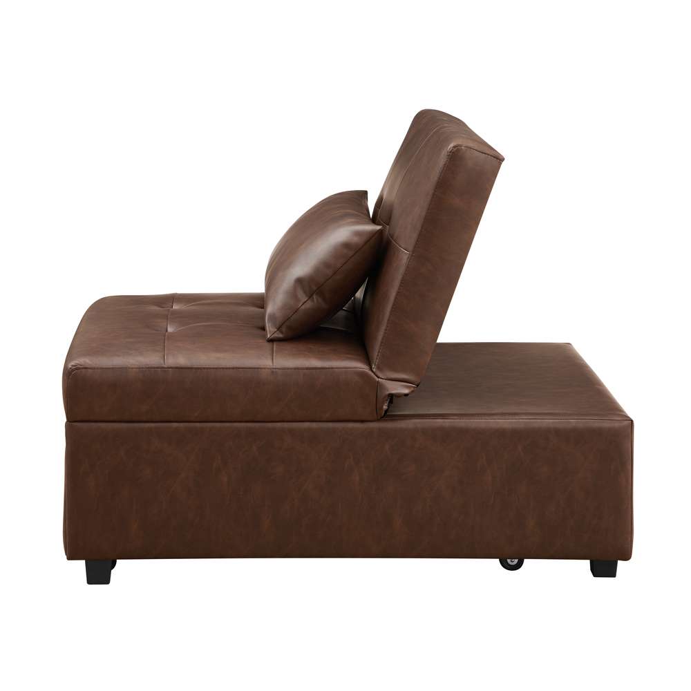 Powell Company - Boone Sofa Bed, Brown Faux Leather - D1099S17BP veiw 5