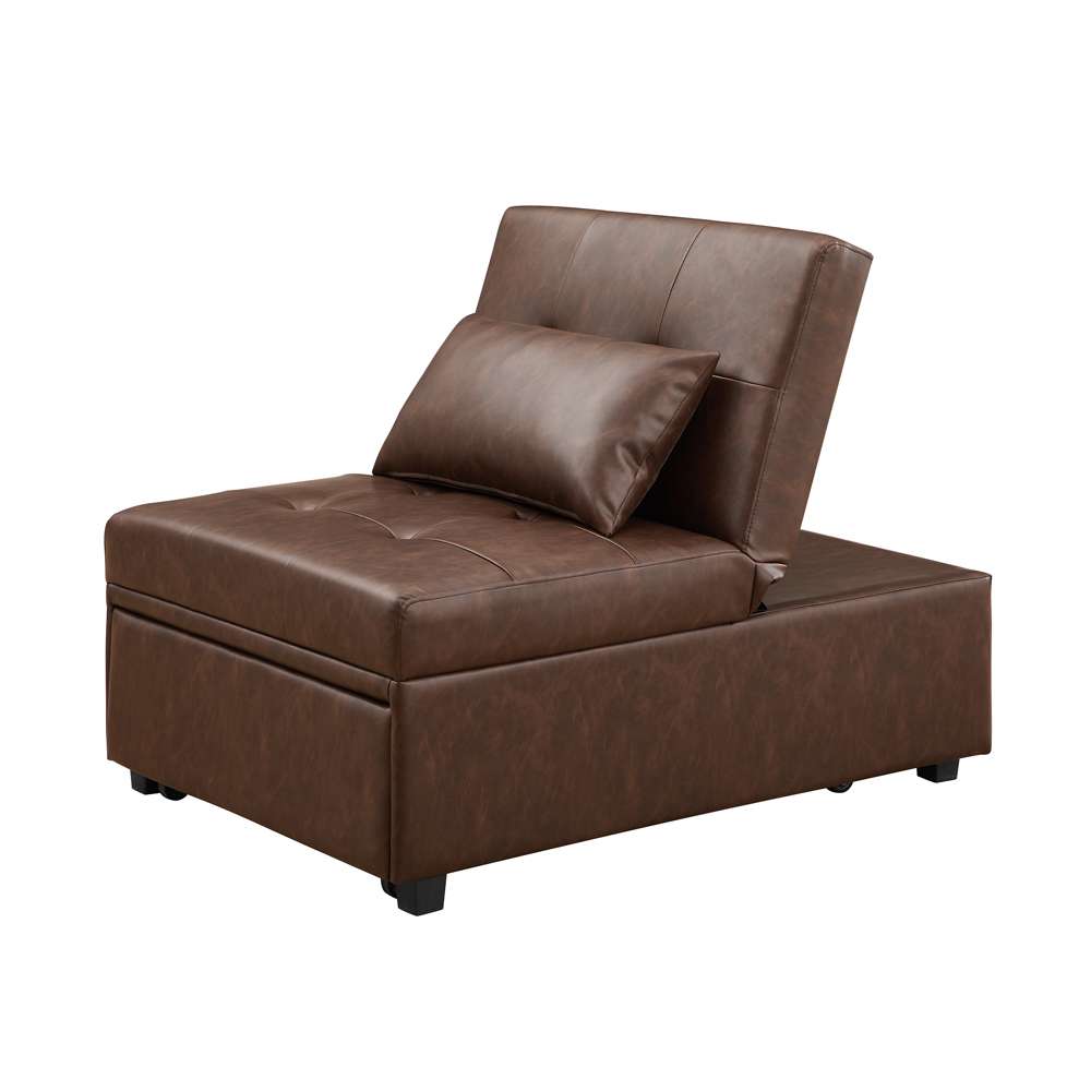 Powell Company - Boone Sofa Bed, Brown Faux Leather - D1099S17BP veiw 6
