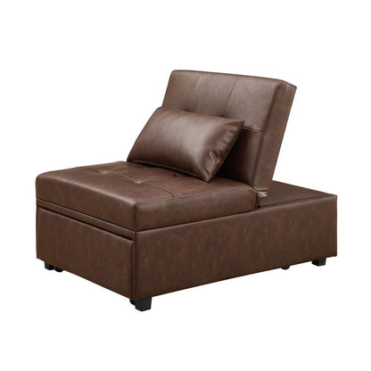 Powell Company - Boone Sofa Bed, Brown Faux Leather - D1099S17BP veiw 6