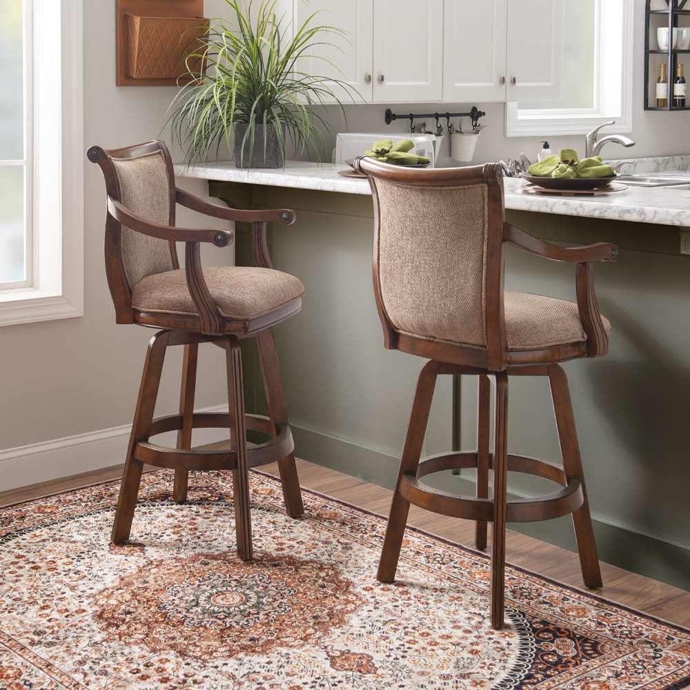 Powell Company - Brandon Warm Cherry Swivel Bar Stool - 429-432 veiw 6