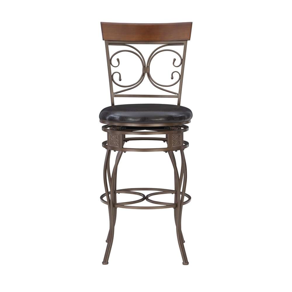 Powell Company - Bria Big And Tall Back To Back Scroll Barstool - 938-851 veiw 2