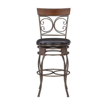 Powell Company - Bria Big And Tall Back To Back Scroll Barstool - 938-851 veiw 2