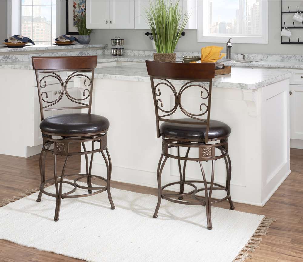 Powell Company - Bria Big And Tall Back To Back Scroll Counter Stool - 938-918 veiw 6