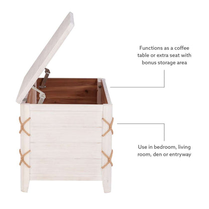 Powell Company - Brosnan Rope Cedar Chest White - D1341A20W veiw 6