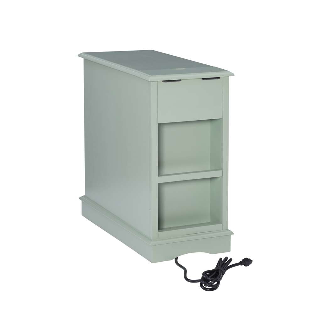 Powell Company - Barron Aqua Accent Table with USB - 15A2017AA veiw 4