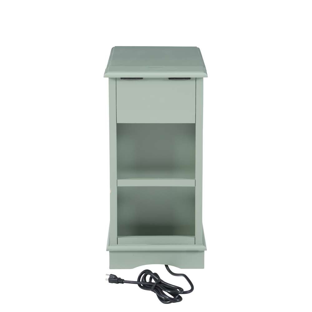 Powell Company - Barron Aqua Accent Table with USB - 15A2017AA veiw 5