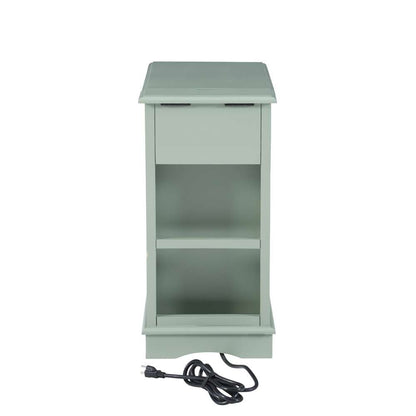 Powell Company - Barron Aqua Accent Table with USB - 15A2017AA veiw 5