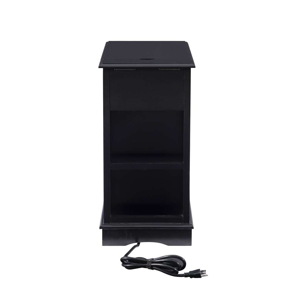 Powell Company - Barron Black Accent Table with USB - 15A2017BA veiw 5