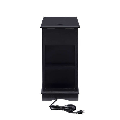 Powell Company - Barron Black Accent Table with USB - 15A2017BA veiw 5