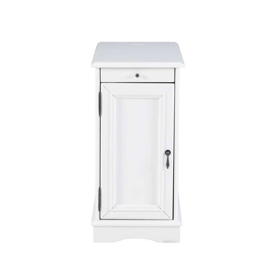 Powell Company - Barron White Accent Table with USB  - 15A2017WA veiw 2