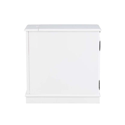 Powell Company - Barron White Accent Table with USB  - 15A2017WA veiw 3