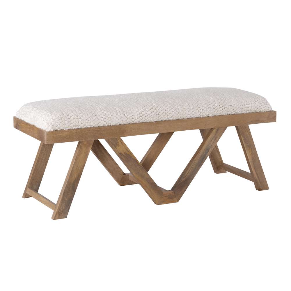 Powell Company - Byan Upholstered Bench Brown - D1424A21BR veiw 1