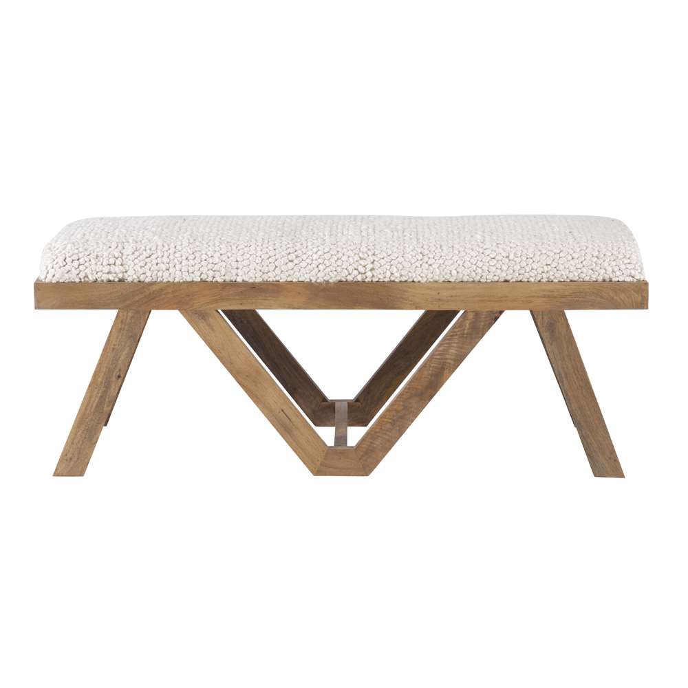 Powell Company - Byan Upholstered Bench Brown - D1424A21BR veiw 2
