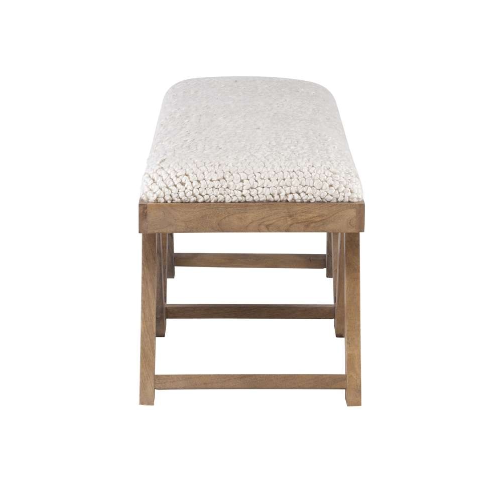 Powell Company - Byan Upholstered Bench Brown - D1424A21BR veiw 3