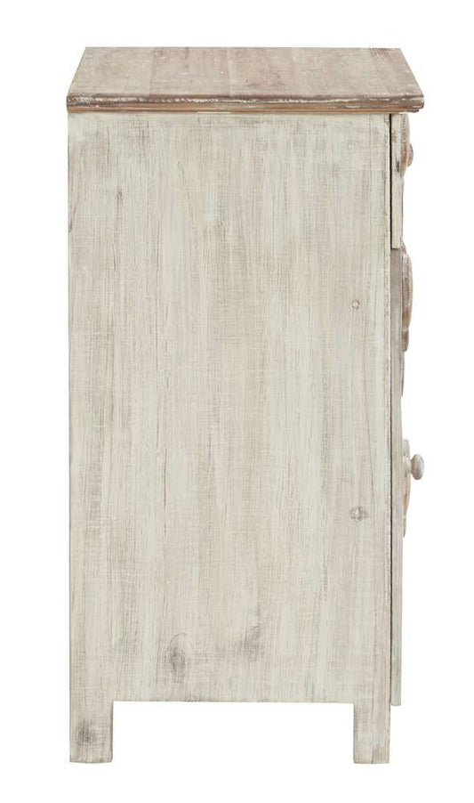 Powell Company - Caspian Fish Storage Side End Table, White - D1299A19SC veiw 2