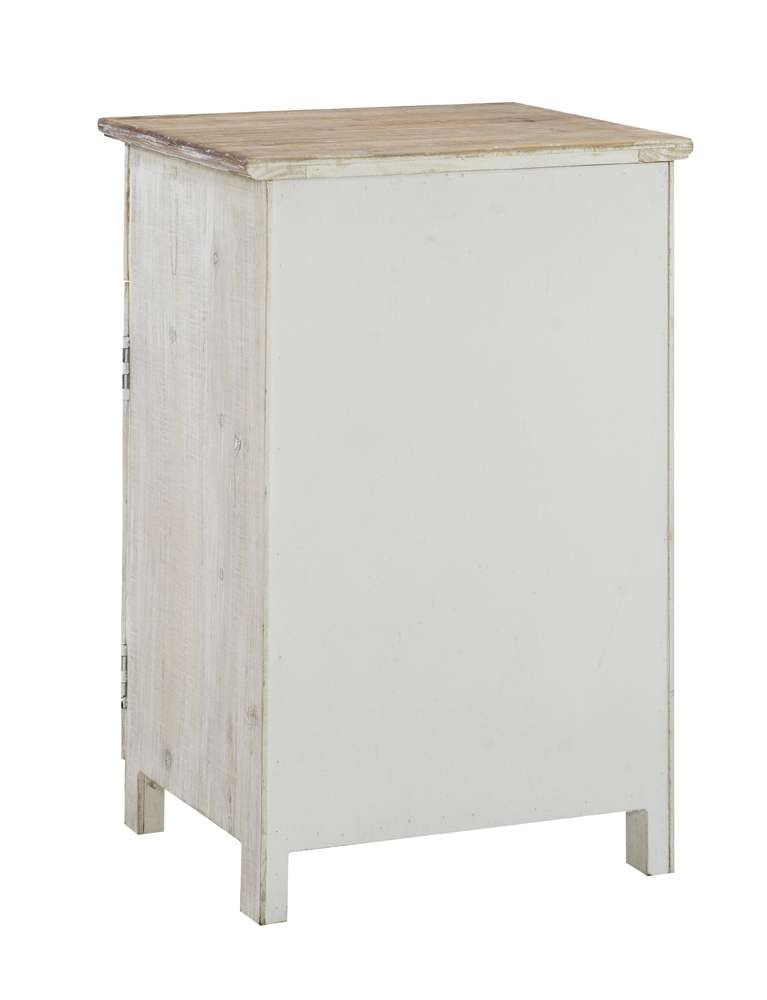 Powell Company - Caspian Fish Storage Side End Table, White - D1299A19SC veiw 3