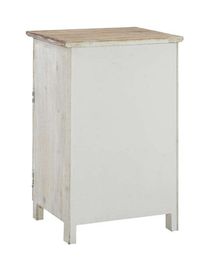 Powell Company - Caspian Fish Storage Side End Table, White - D1299A19SC veiw 3