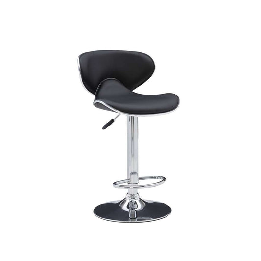 Powell Company - Chrome And Black Pu Barstool - 171-890 veiw 1