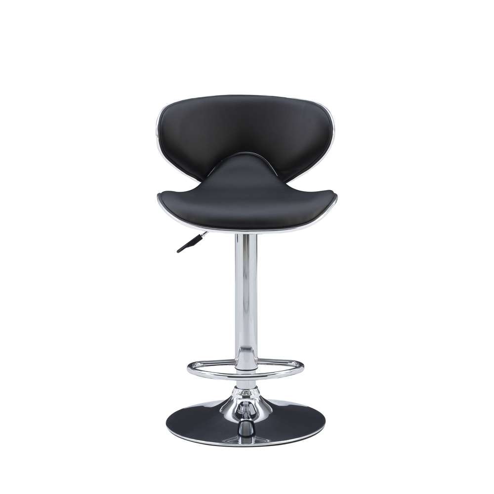 Powell Company - Chrome And Black Pu Barstool - 171-890 veiw 2