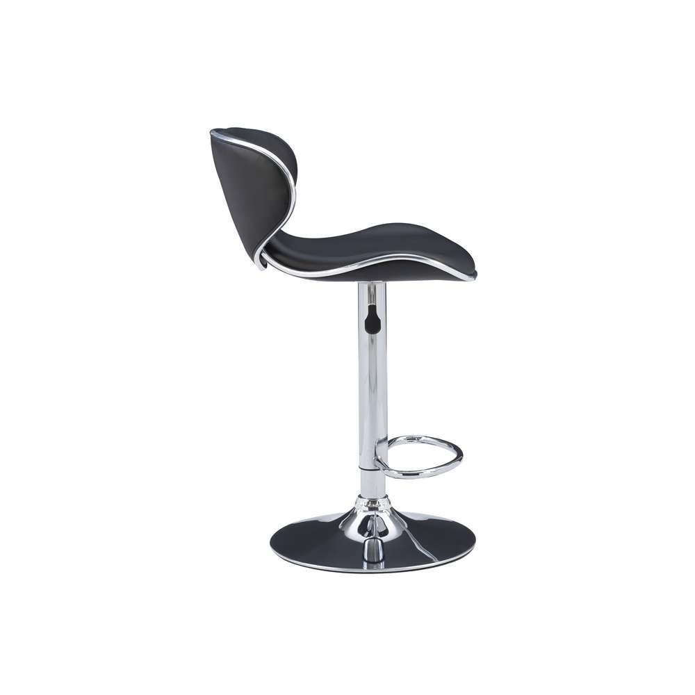 Powell Company - Chrome And Black Pu Barstool - 171-890 veiw 3