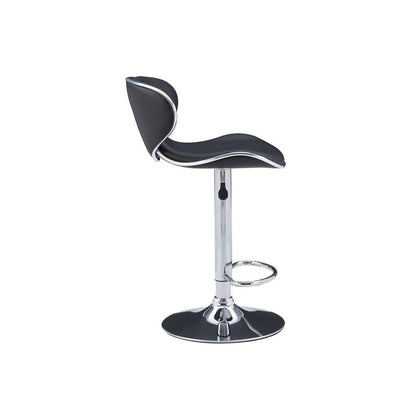 Powell Company - Chrome And Black Pu Barstool - 171-890 veiw 3