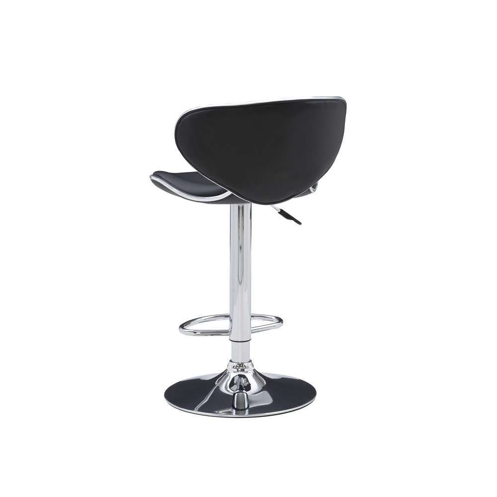 Powell Company - Chrome And Black Pu Barstool - 171-890 veiw 4