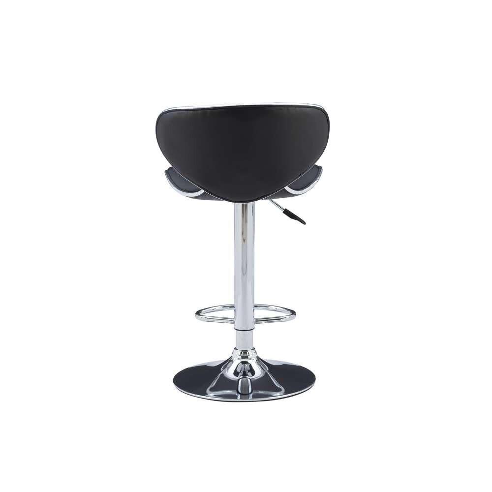 Powell Company - Chrome And Black Pu Barstool - 171-890 veiw 5
