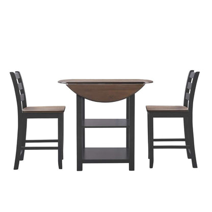 Powell Company - Colm 3Pc Counter Set Black - D1210D19BLK veiw 3