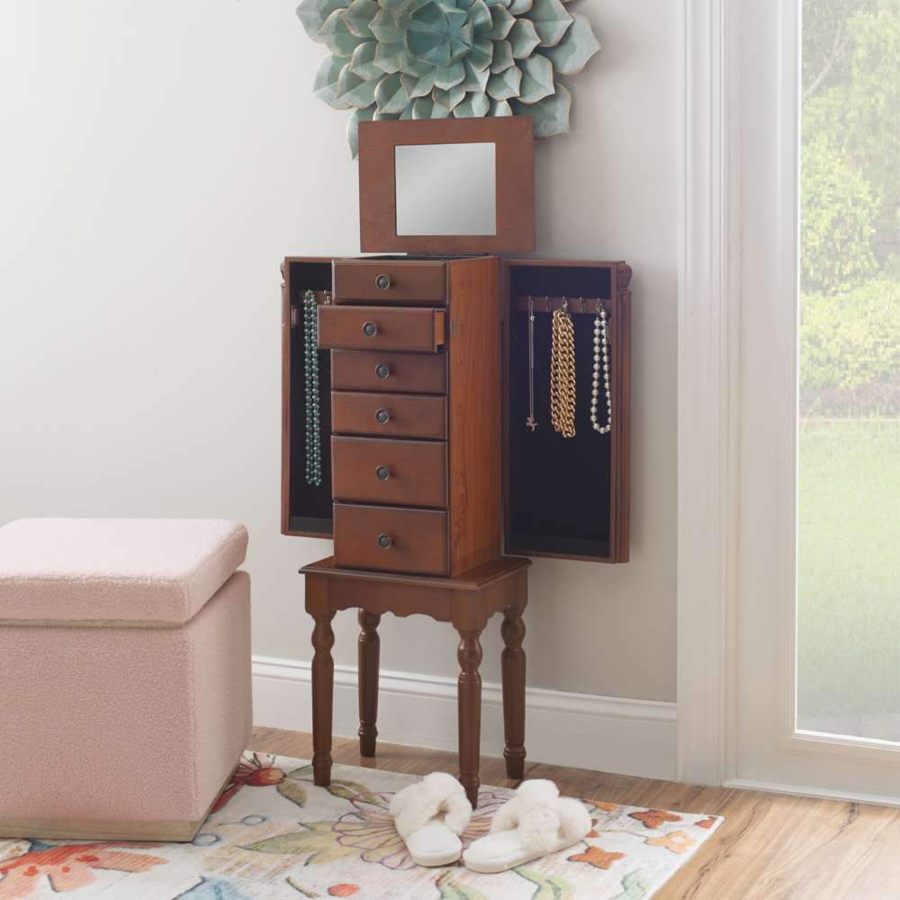 Powell Company - Deep Cherry Jewelry Armoire - 987-317 veiw 7