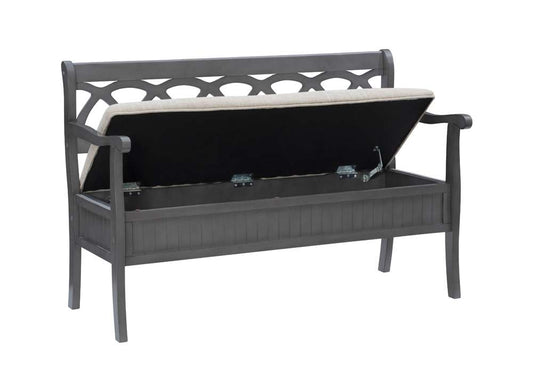 Powell Company - Elliana Storage Bench Grey - D1017A16G veiw 1