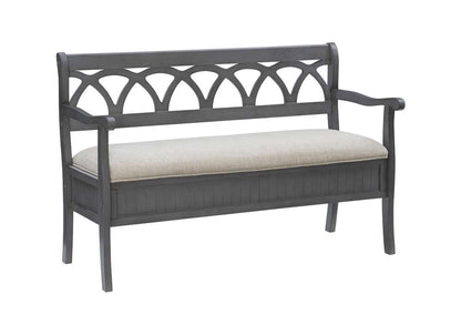 Powell Company - Elliana Storage Bench Grey - D1017A16G veiw 2