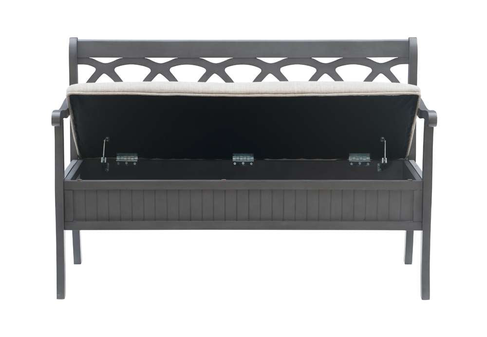 Powell Company - Elliana Storage Bench Grey - D1017A16G veiw 3