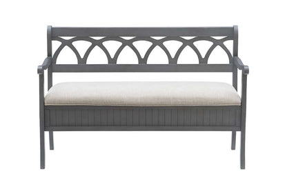 Powell Company - Elliana Storage Bench Grey - D1017A16G veiw 4