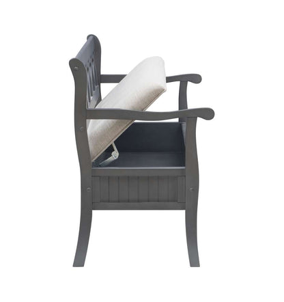 Powell Company - Elliana Storage Bench Grey - D1017A16G veiw 5