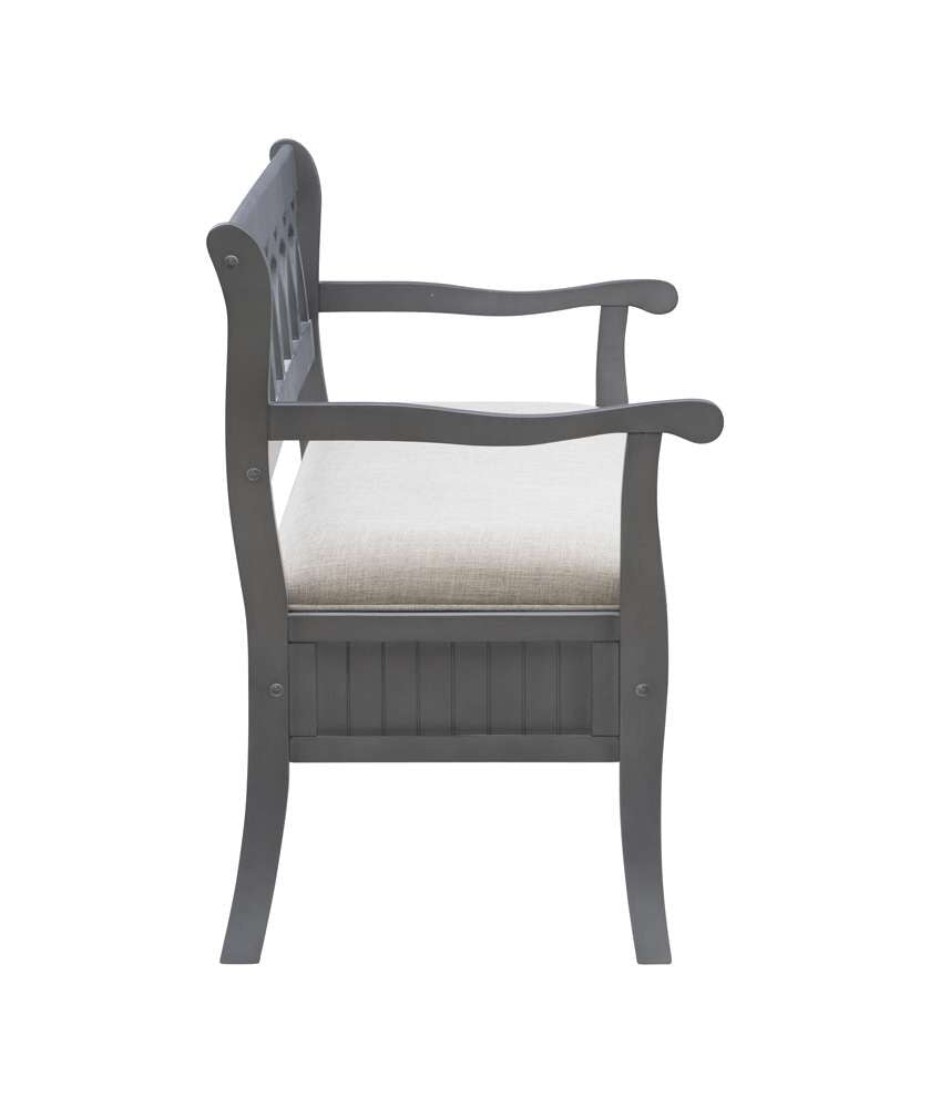 Powell Company - Elliana Storage Bench Grey - D1017A16G veiw 6