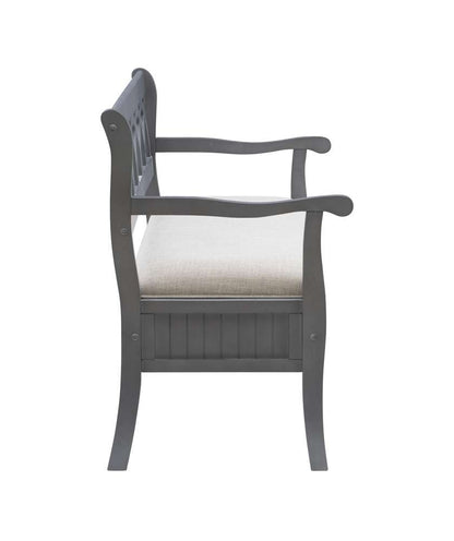 Powell Company - Elliana Storage Bench Grey - D1017A16G veiw 6