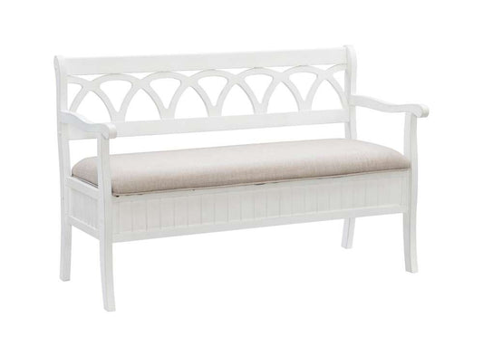 Powell Company - Elliana Storage Bench - White - D1017A16W veiw 2