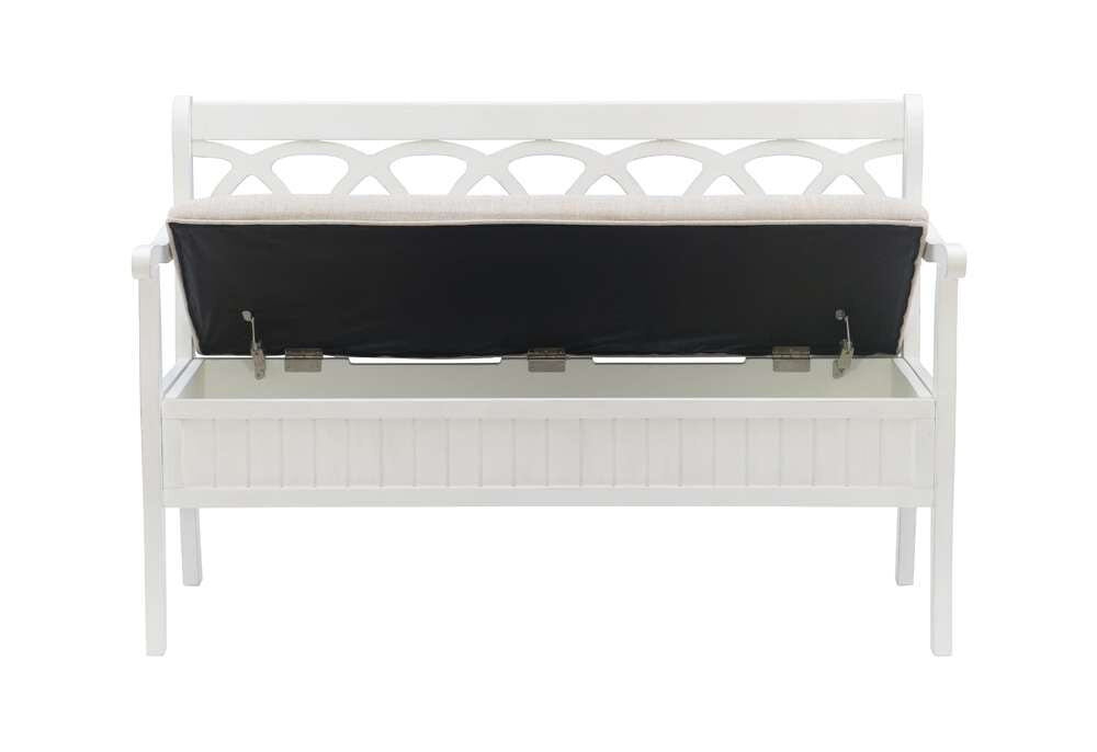Powell Company - Elliana Storage Bench - White - D1017A16W veiw 3