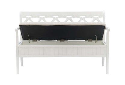 Powell Company - Elliana Storage Bench - White - D1017A16W veiw 3