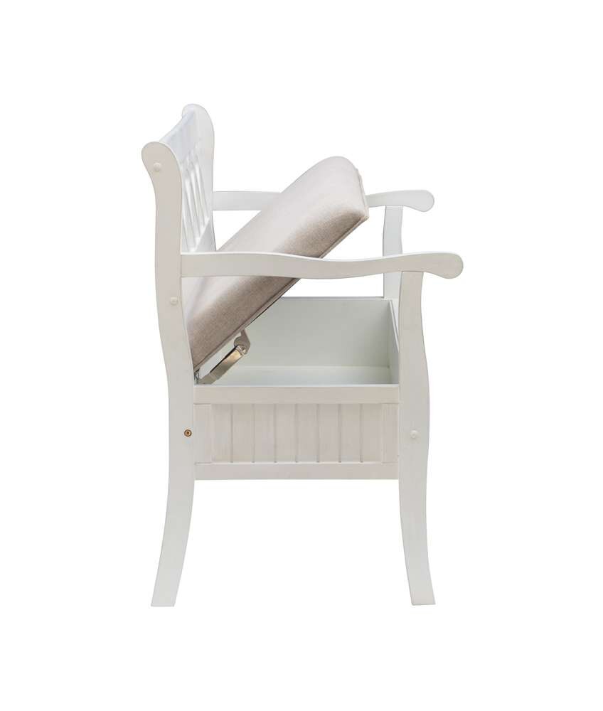 Powell Company - Elliana Storage Bench - White - D1017A16W veiw 5