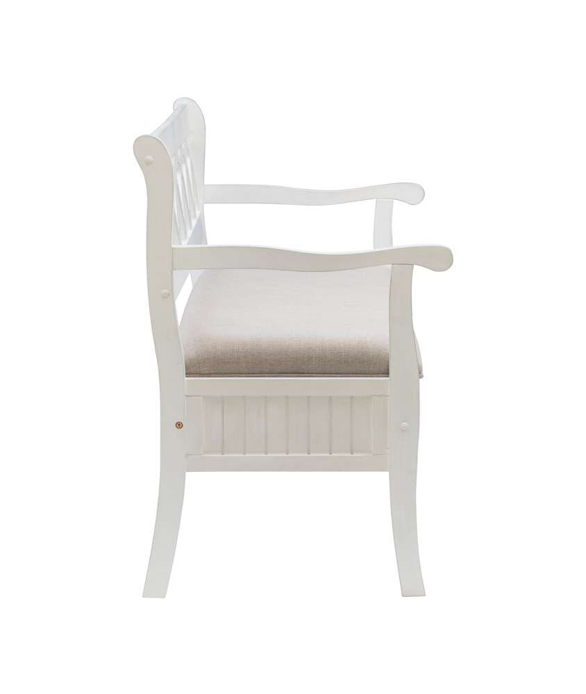 Powell Company - Elliana Storage Bench - White - D1017A16W veiw 6