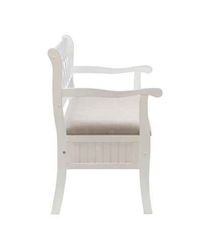 Powell Company - Elliana Storage Bench - White - D1017A16W veiw 6
