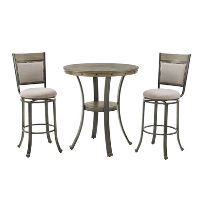 Powell Company - Franklin 3 Piece Pub Set Pewter - D1283B19PT3 veiw 1