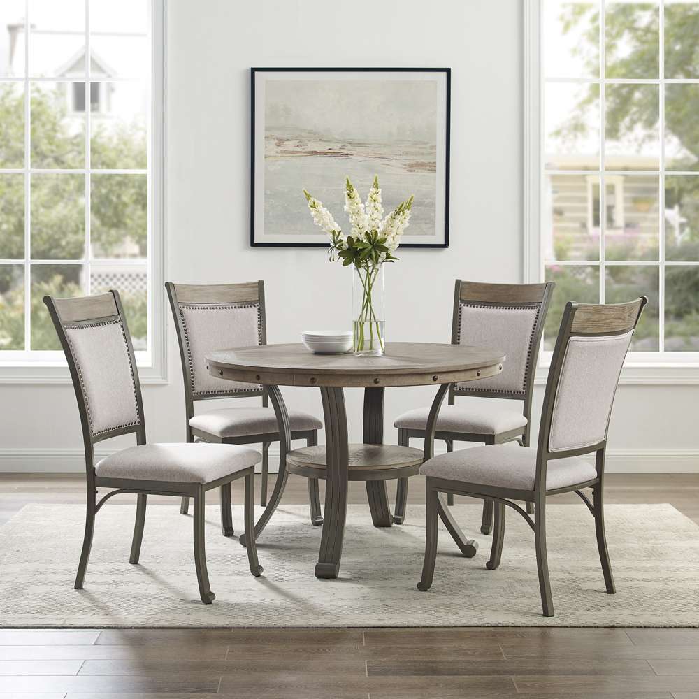 Powell Company - Franklin 5 Piece Casual Dining Group Pewter - D1283B19DGP veiw 2