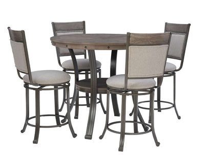Powell Company - Franklin 5 Piece Gathering Counter Height Group Pewter - D1283B19CGP veiw 1