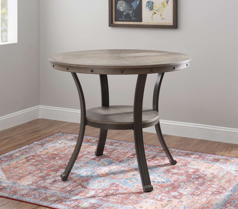 Powell Company - Franklin Gathering Counter Height 42 Inch Round Pub Table Pewter - D1283B20CT veiw 5
