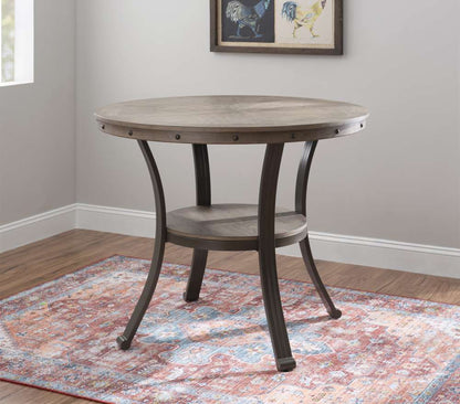 Powell Company - Franklin Gathering Counter Height 42 Inch Round Pub Table Pewter - D1283B20CT veiw 5
