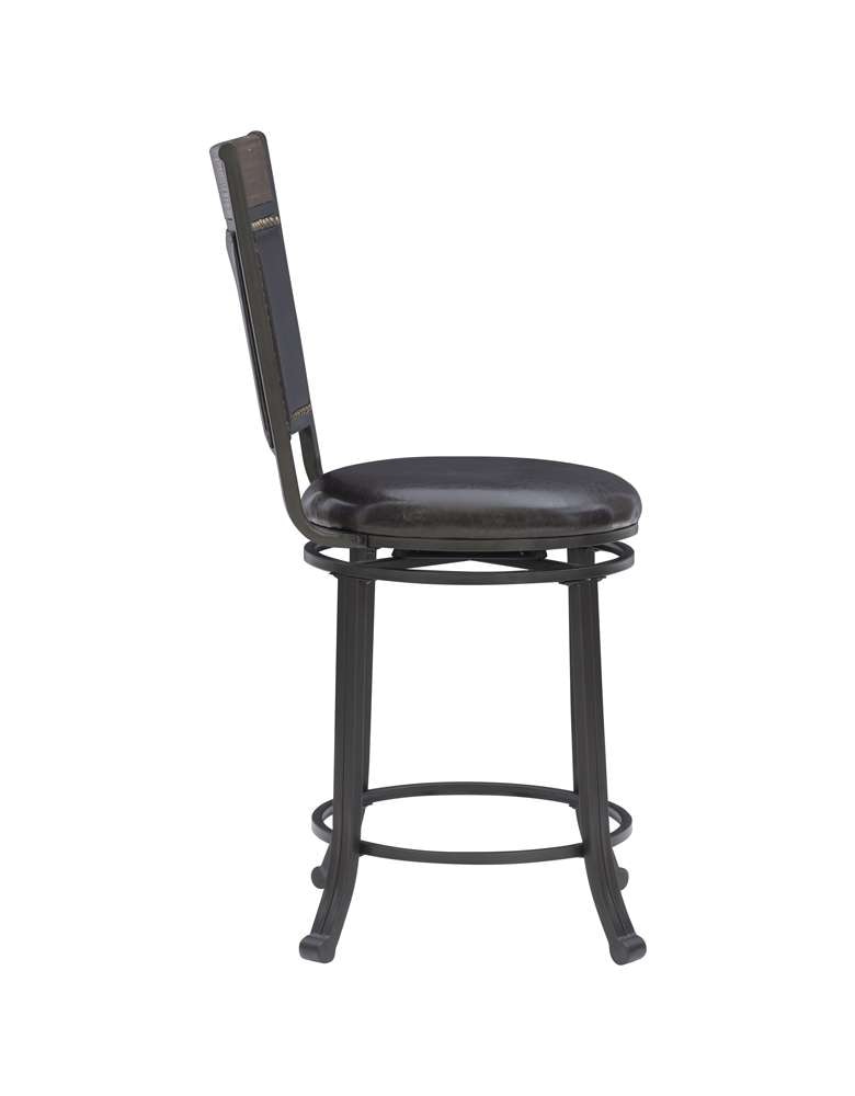 Powell Company - Franklin Swivel 24 Inch Counter Stool Brown - D1284B19CS veiw 3