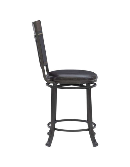 Powell Company - Franklin Swivel 24 Inch Counter Stool Brown - D1284B19CS veiw 3