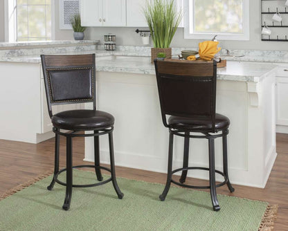 Powell Company - Franklin Swivel 24 Inch Counter Stool Brown - D1284B19CS veiw 6